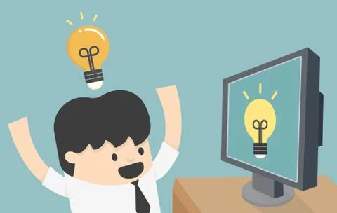 Internet learning Stock Illustration