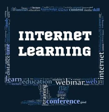 Internet learning illustration concept Stock Illustration
