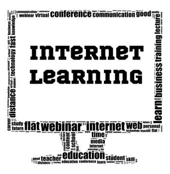 Internet learning illustration concept Illustrazione stock