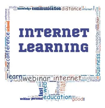 Internet learning illustration concept Stock Illustration