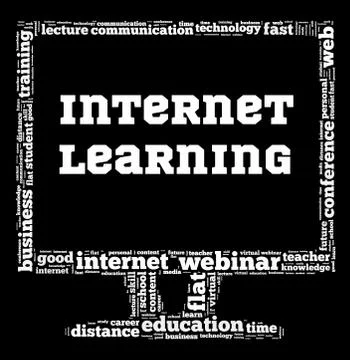 Internet learning illustration concept 스톡 일러스트