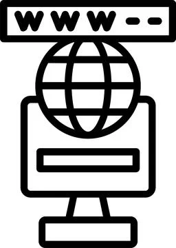 Internet Line Icon Design Stock Illustration