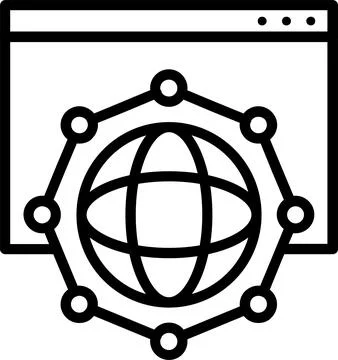 Internet Line Icon Design Stock-Illustration