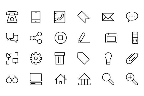 Internet Line Icons Stock Illustration
