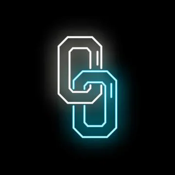Internet link neon icon representing network connectivity concept Ilustración de archivo