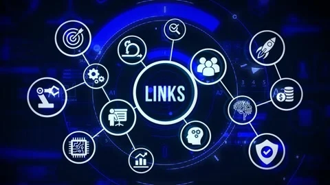 Internet Links Concept.Business, Technology, Internet and network concept. 스톡 동영상 309361206