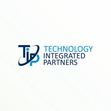 Internet logo. Network design. TIP font. TIP writing with type concept. Illustrazione stock