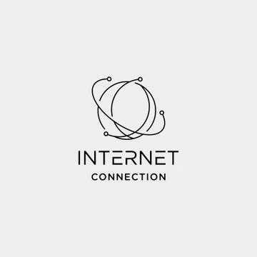 INTERNET LOGO SIMPLE LINE browser symbol icon sign Stock Illustration