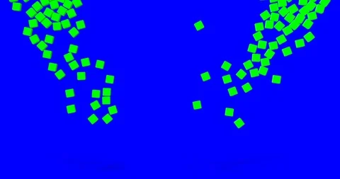 Internet, a lot of dice with chroma key green screen on the face falling down Stock Footage 120064166
