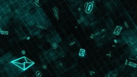 Internet mail technology concept. Stock Illustration