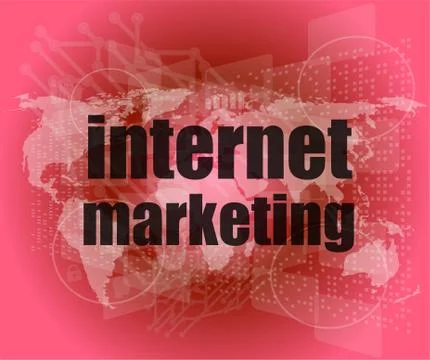 Internet marketing - digital touch screen interface Illustrazione stock