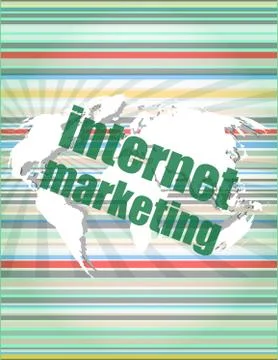 Internet marketing - digital touch screen interface 스톡 일러스트