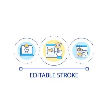 Internet marketing loop concept icon イラスト素材