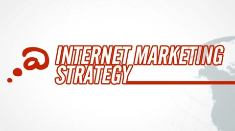 Internet Marketing Strategy video illustration on white in HD Stock Footage