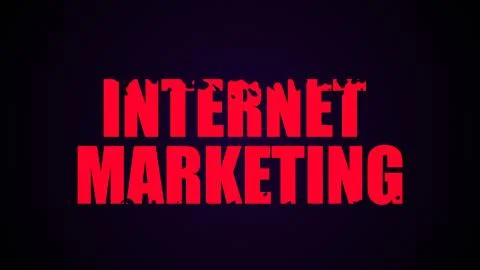 Internet Marketing text. Abstract background. Digital 3d rendering. Stock Illustration
