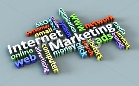 Internet Marketing Words Stock Illustration