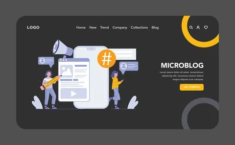 Internet mass media concept. Flat vector illustration. Stock Illustration