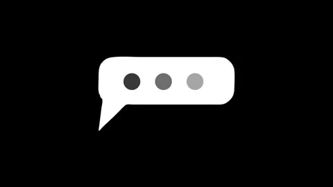 Internet message cloud conversation - typing animation Stock Footage 304028140