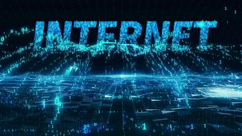 Internet mobile blue digital concept 4k uhd Stock Footage 72106584