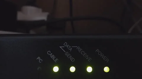 Internet Modem. Blinking Lights. Stock Footage 47012746