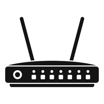 Internet modem icon simple . Wifi equipment Stock Illustration