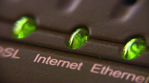 Internet modem light Stock Footage 308955