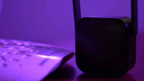 Internet modems and routers. Stock Footage 308238600