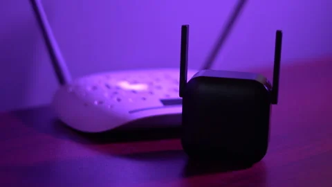 Internet modems and routers. Stock Footage 308238613