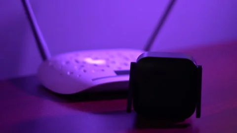 Internet modems and routers. Stock Footage 308238648