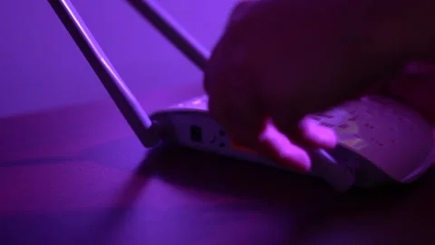 Internet modems and routers. Stock Footage 308238661