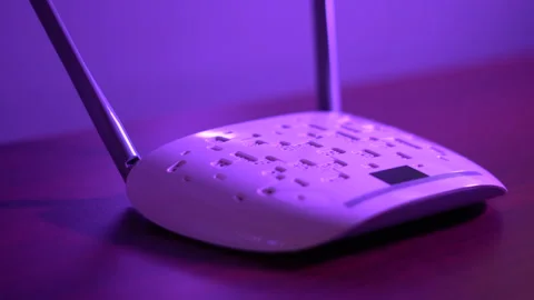 Internet modems and routers. Stock Footage 308238663