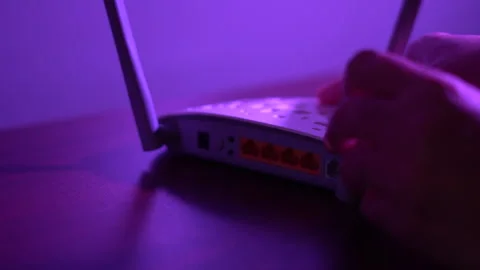 Internet modems and routers. Stock Footage 308238682