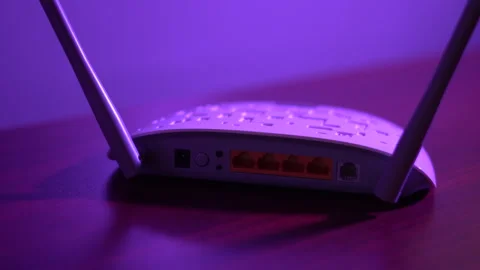 Internet modems and routers. Stock Footage 308238689