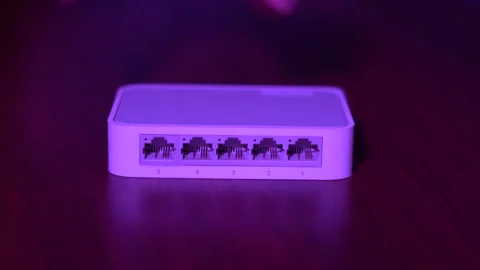 Internet modems and routers. Stock Footage 308240785