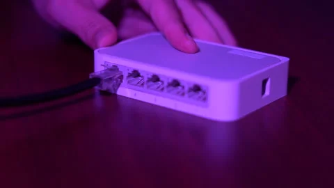 Internet modems and routers. Stock Footage 308240791