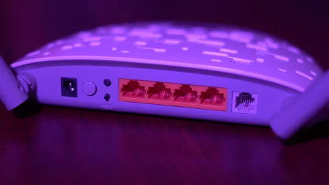 Internet modems and routers. Stock Footage 308240875