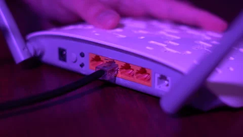 Internet modems and routers. Stock Footage 308240997