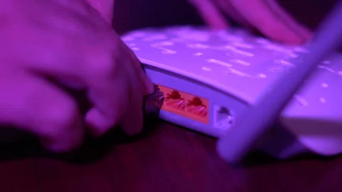 Internet modems and routers. Stock Footage 308241007