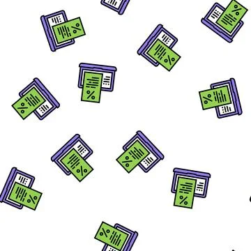 Internet mortgage payment advice vector seamless pattern Stock Illustration