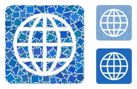 Internet Mosaic Icon of Tuberous Elements Stock Illustration