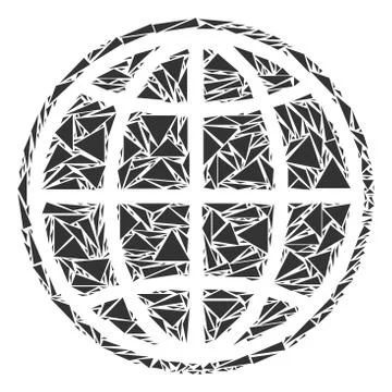 Internet Mosaic of Triangles Stock Illustration