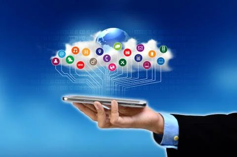 Internet multimedia smart phone Stock Illustration