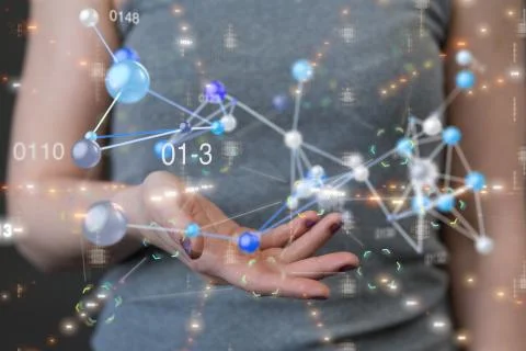 A internet net and data digital concept. 写真素材