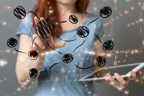 A internet net and data digital concept. 스톡 사진