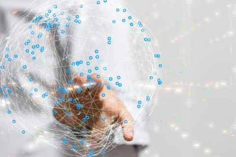 A internet net and data digital concept. 写真素材