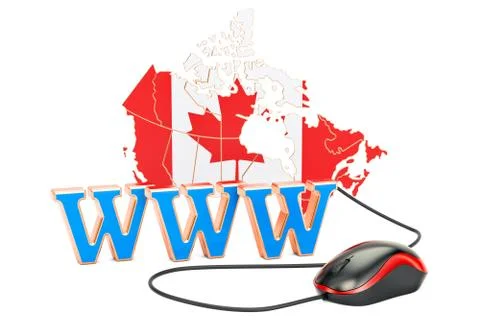 Internet network in Canada concept. 3D rendering Stockillustratie