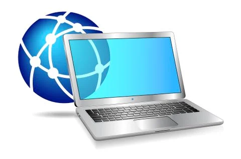 Internet Network Computer Icon Illustrazione stock