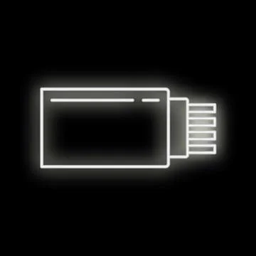 Internet network connection cable neon glow icon Stock Illustration