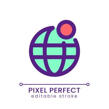 Internet network notification pixel perfect RGB color ui icon Stock Illustration