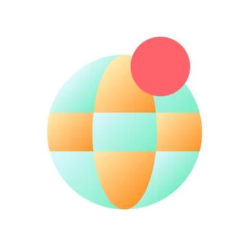 Internet network notification pixel perfect flat gradient color ui icon Illustrazione stock
